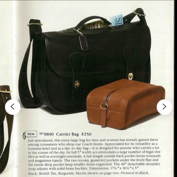 Like new, 70s Vintage Coach carrier musette unisex messenger Briefcase work bag - Picture 4 of 17
